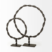 Rizwan Black Aluminum Braided Circular Object