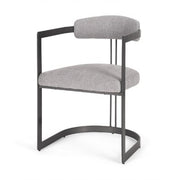 Hollyfield II Gray Fabric Seat W/ Gray Iron Frame Dining Chair