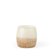 Agnetha 7.3L x 7.3W x 6.8H Gold/Cream Ombre Glass Vase