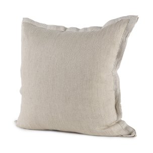 Mae Beige Fabric Decorative Pillow Cover