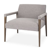 Palisades Gray Fabric w/ Brown Wood Frame Accent Chair