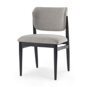 Cline 20.9L x 23.0W x 31.9H Gray Fabric W/Black Wood Dining Chair