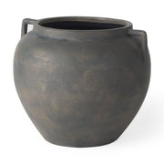Kilian Medium Brown-Gray Double Ear Vase
