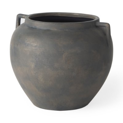 Kilian Medium Brown-Gray Double Ear Vase