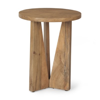 Mattius Black Wood Accent Table