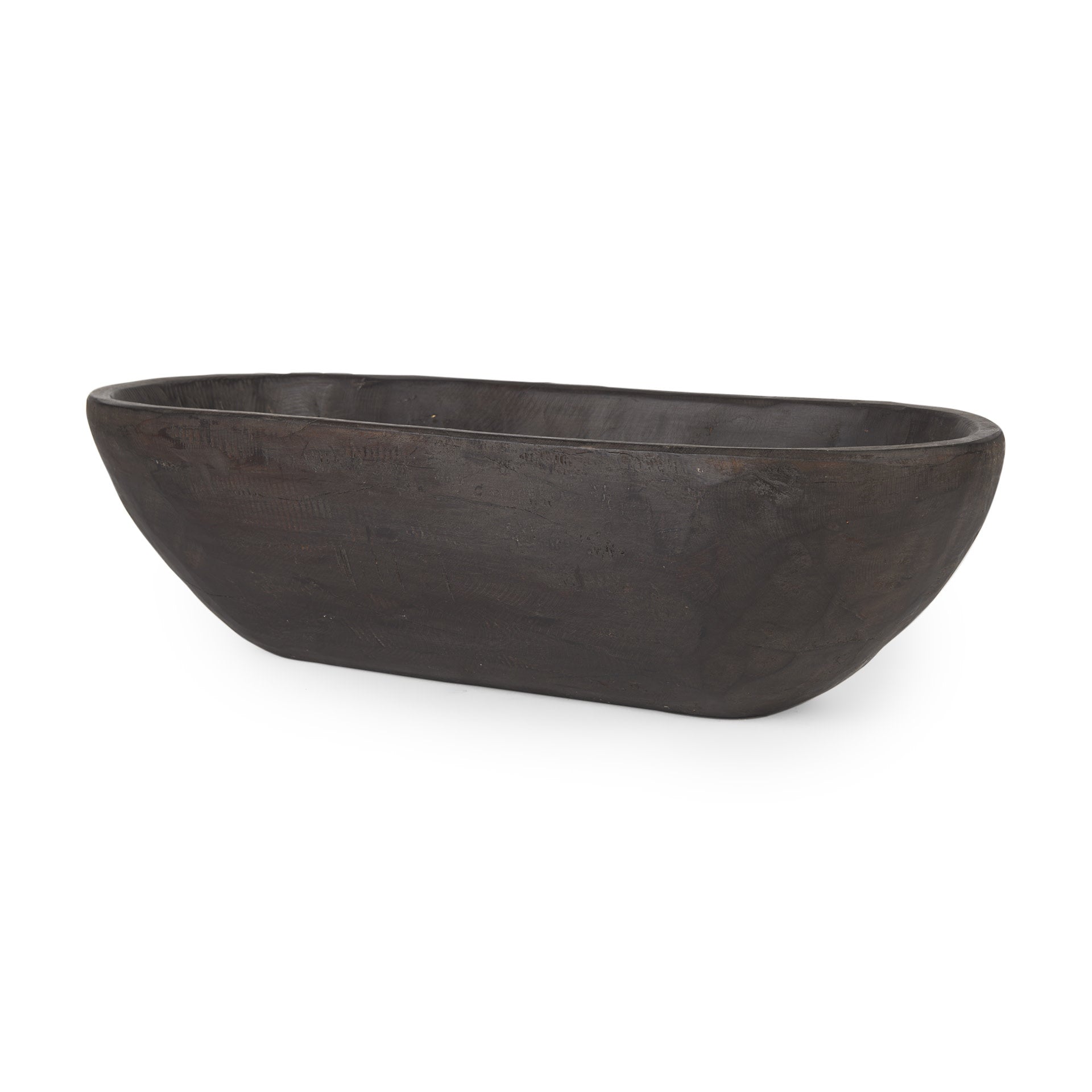 Athena Reclaimed Wood Bowl - Black-Brown