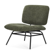 Nora Forest Green Fabric w/ Matte Black Metal Legs Accent Chair