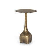 Risha Small Gold Metal Accent Table