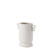 Dylan Textured Off White w/ Handles Ceramic Vase