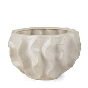 Vahn Sculptural Cream Glazed Decorative Ceramic Bowl