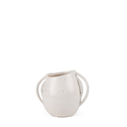 Urvi Off White Speckled Asymmetrical Ceramic Vase
