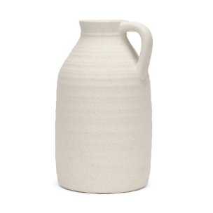Tyrus Textured Matte White w/ Speckling Ceramic Vase