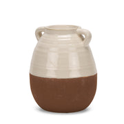 Tryna Beige w/ Matte Brown Ceramic Vase