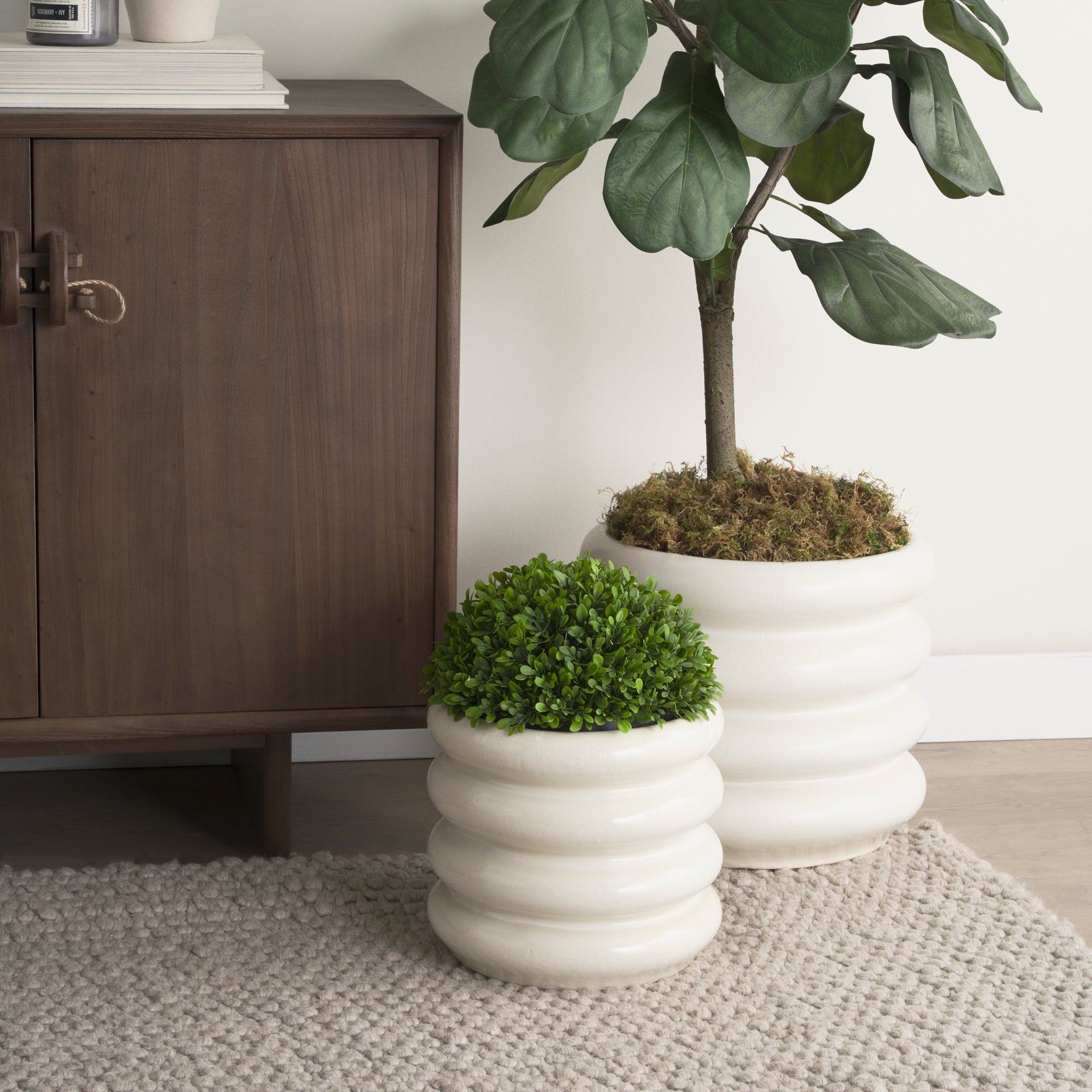 Twyla Cream Glazed Floor Vase