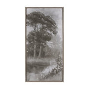 Forest Morning by Mercana Studio a Hand Embellished Textured Framed Canvas