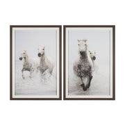 Determination Horse(Set of 2) by Irene Sucocki a Hand Embellished Framed Art Photo Print under Glass