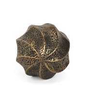 Imani Sculptural Textured Antiqued Gold Metal Decorative Orb Object