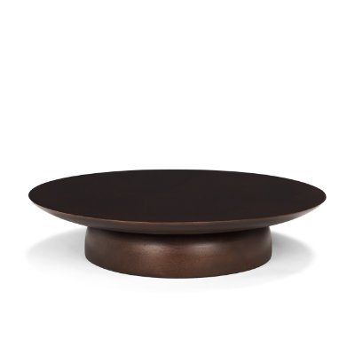 Sadira Mid-Dark Brown Solid Wood Round Riser