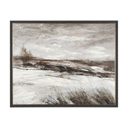Quiet Horizons by Mercana Studio Hand Embelished Textured Framed Canvas Artwork