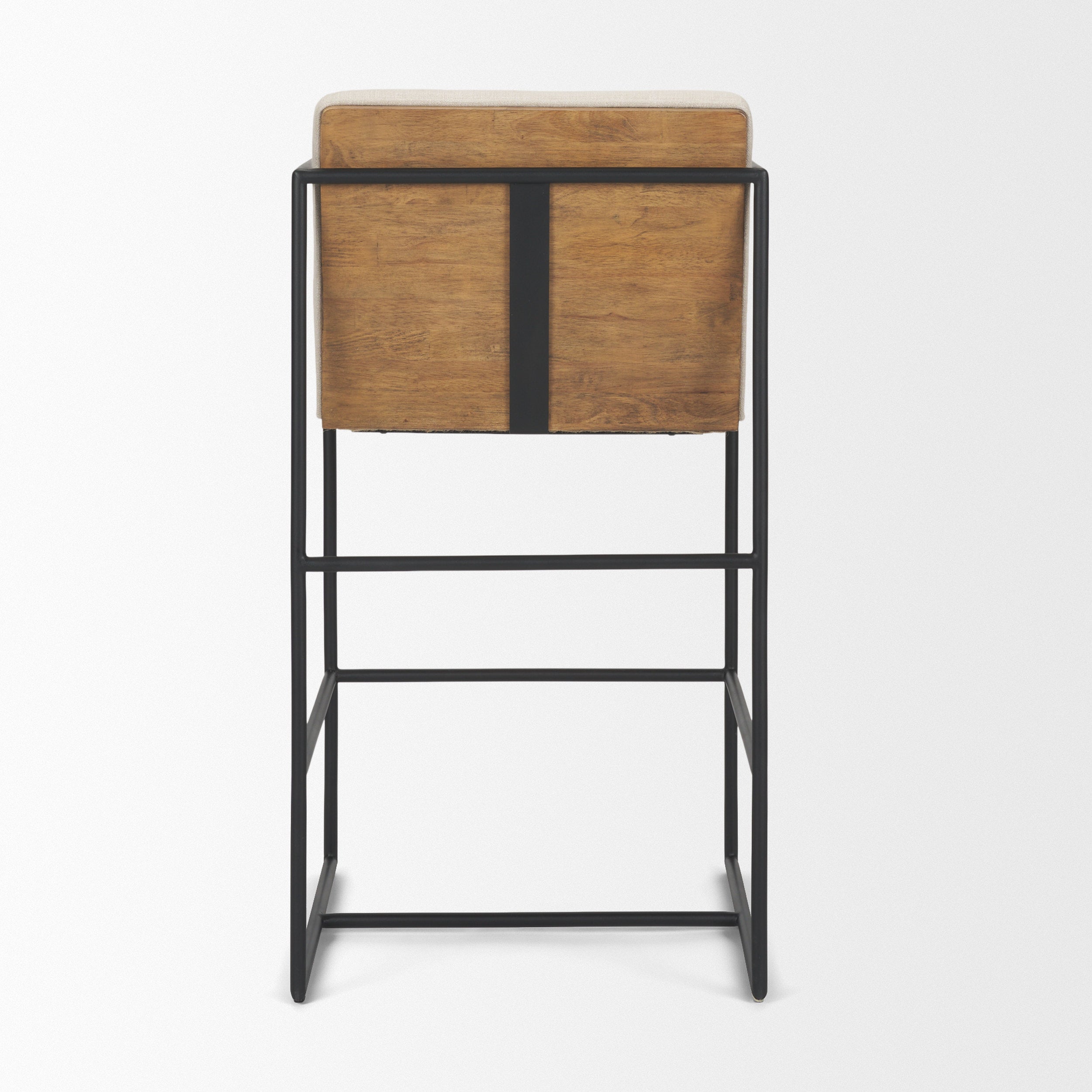 Parker Cream Fabric Seat Gold Metal Counter Stool