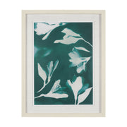Teal Flowers Framed Series