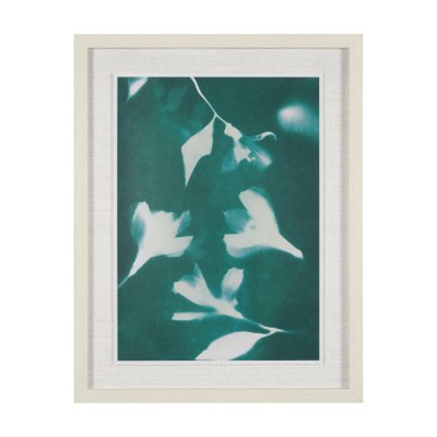 Teal Flowers Framed Series