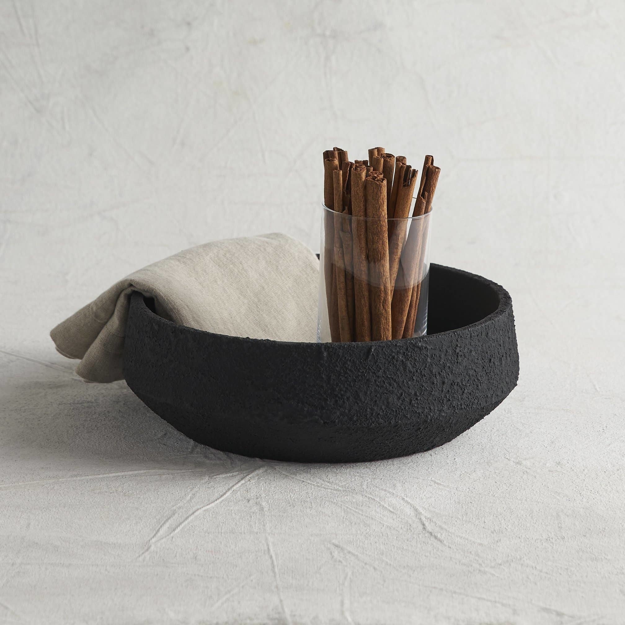 Textured Serving Bowl - Ash Black