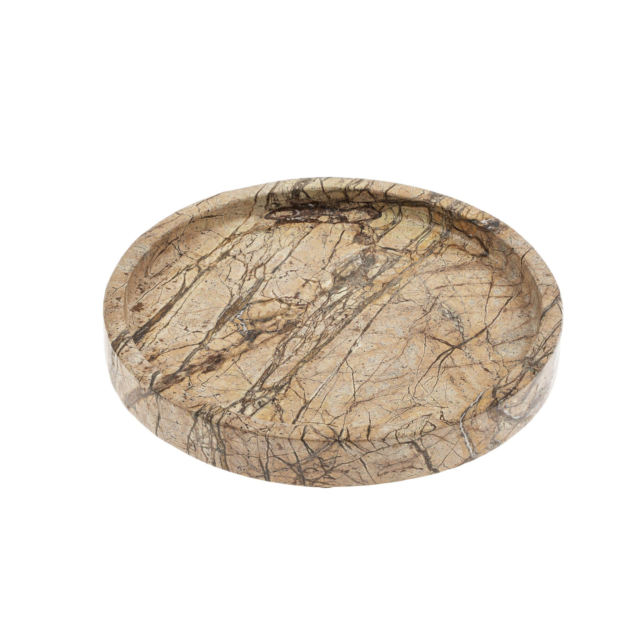 Round Rainforest Marble Tray - Small
