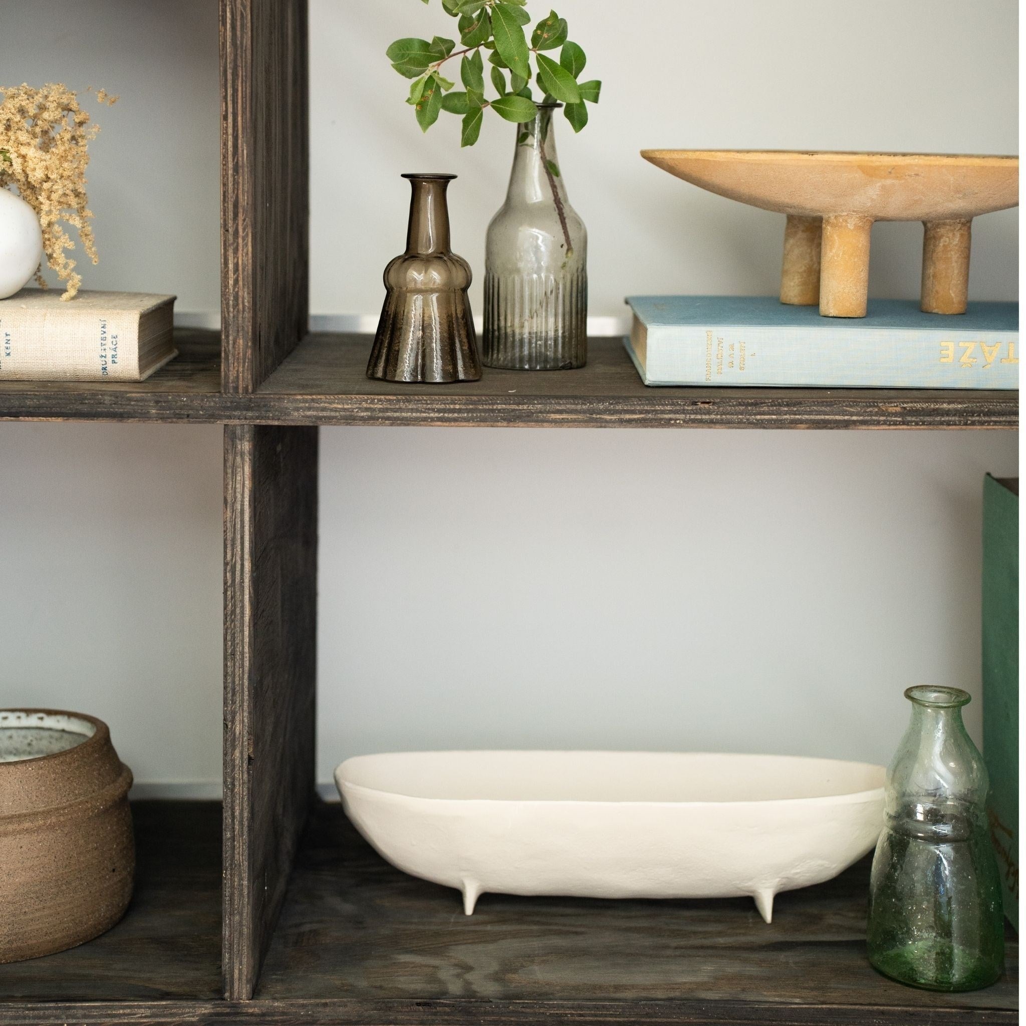 Rockform Footed Dish - Large - Ivory