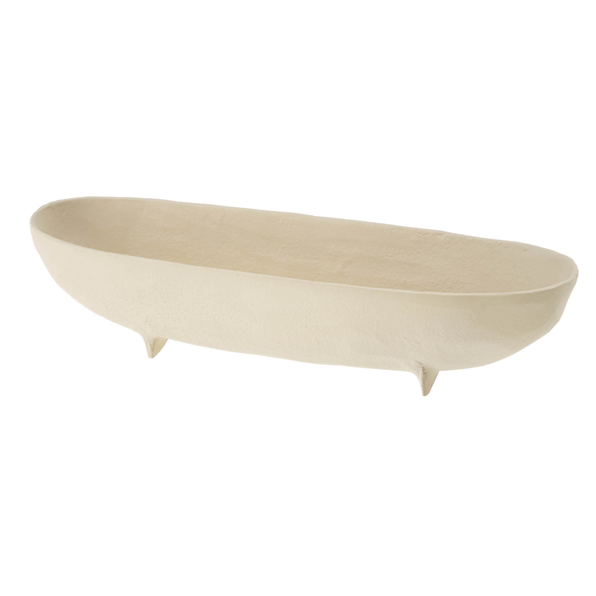 Rockform Footed Dish - Large - Ivory