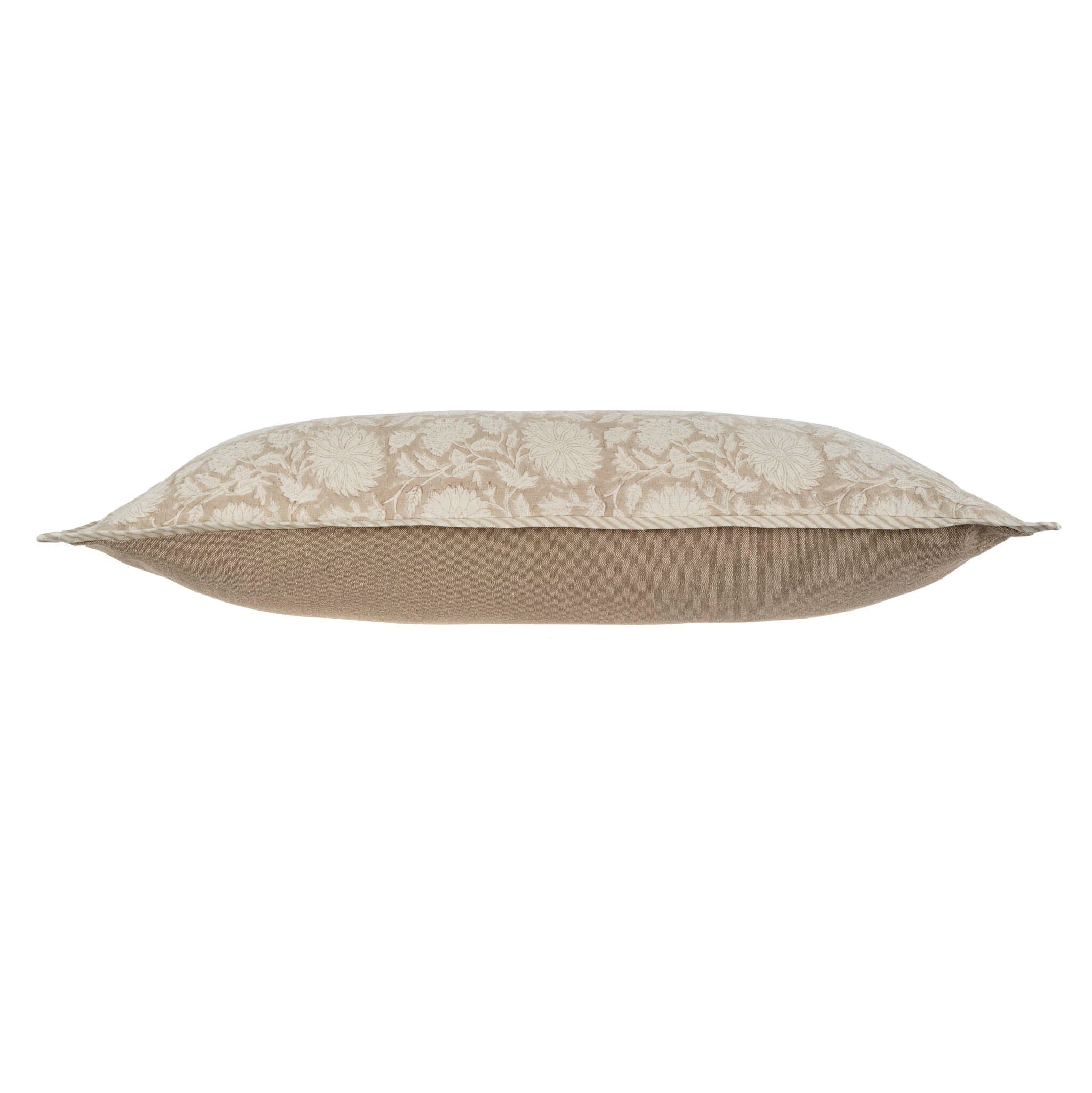 Maeve Block Print Pillow - Sand