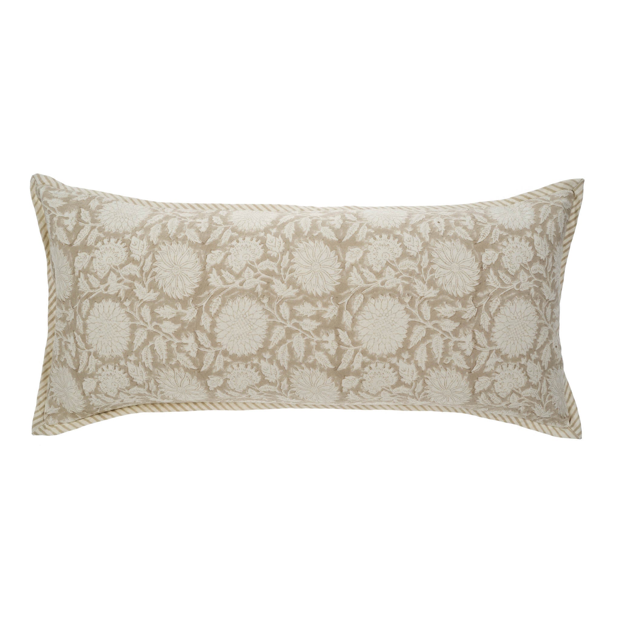 Maeve Block Print Pillow - Sand