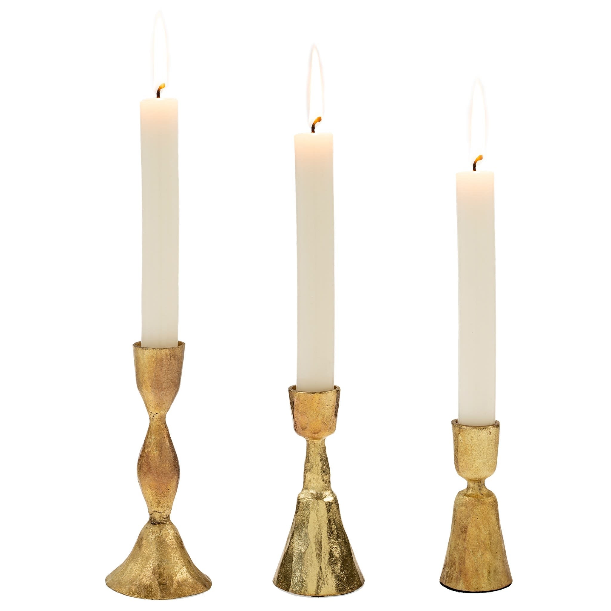 Zora Forged Candlestick - Small - Gold