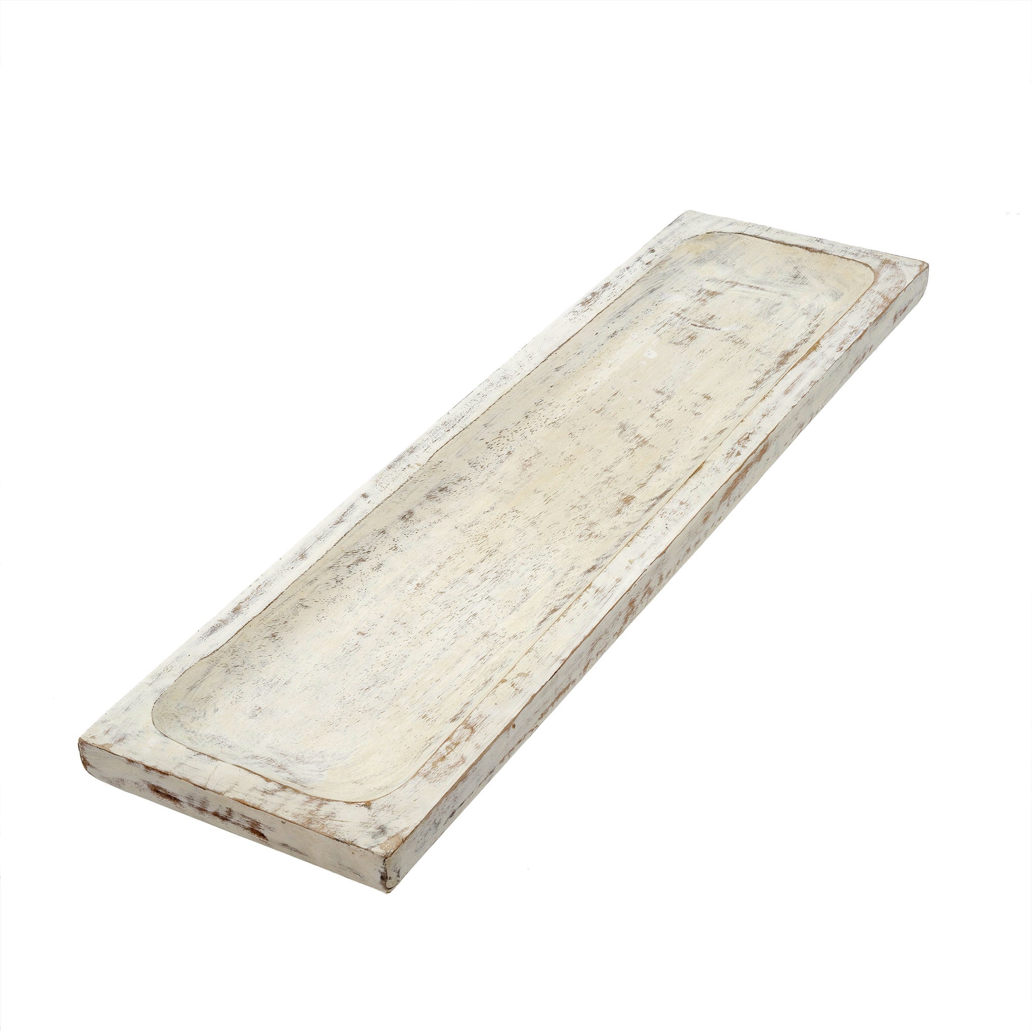 Whitewashed Wooden Tray