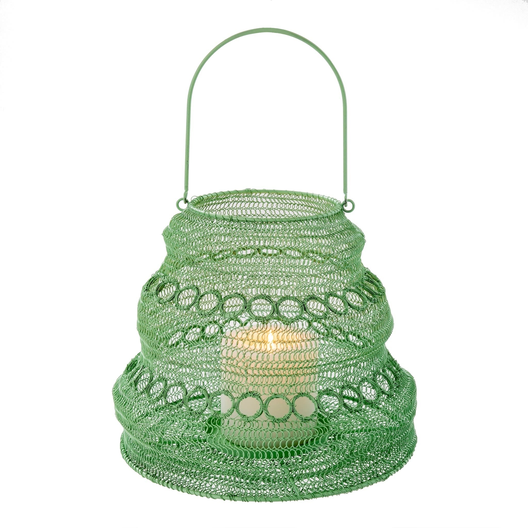 Wonderland Wire Lantern - Large - Seagreen