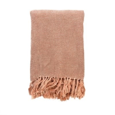 Waffle Throw - Peach