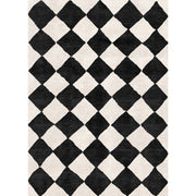 Trestres Checkered Black & Ivory Rug