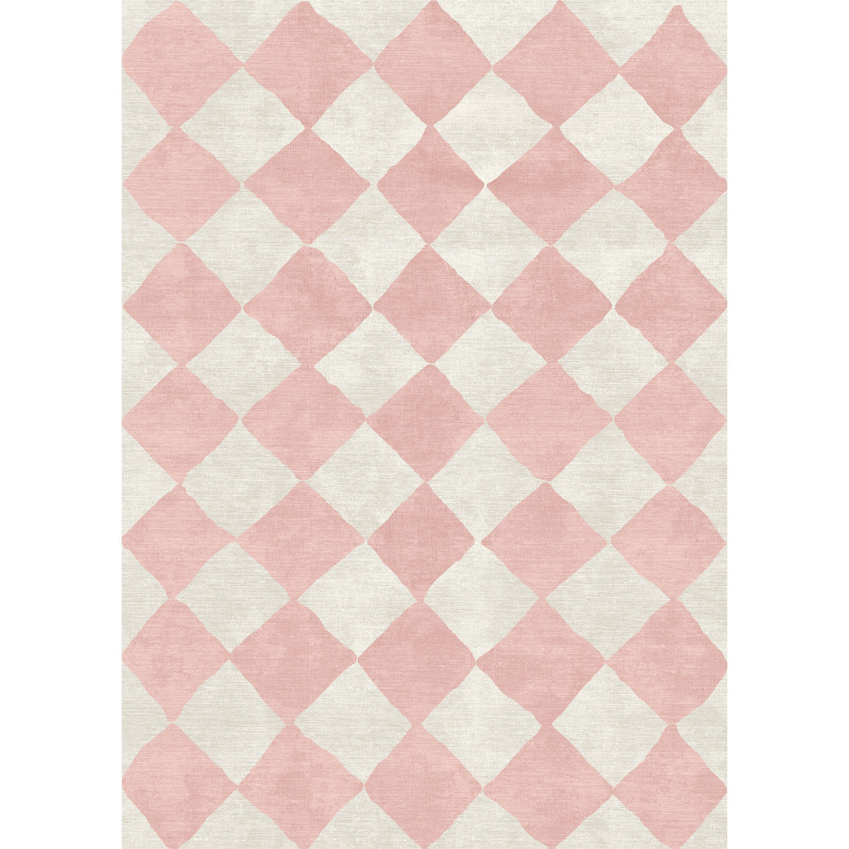 Trestres Checkered Malibu Pink & Ivory Rug