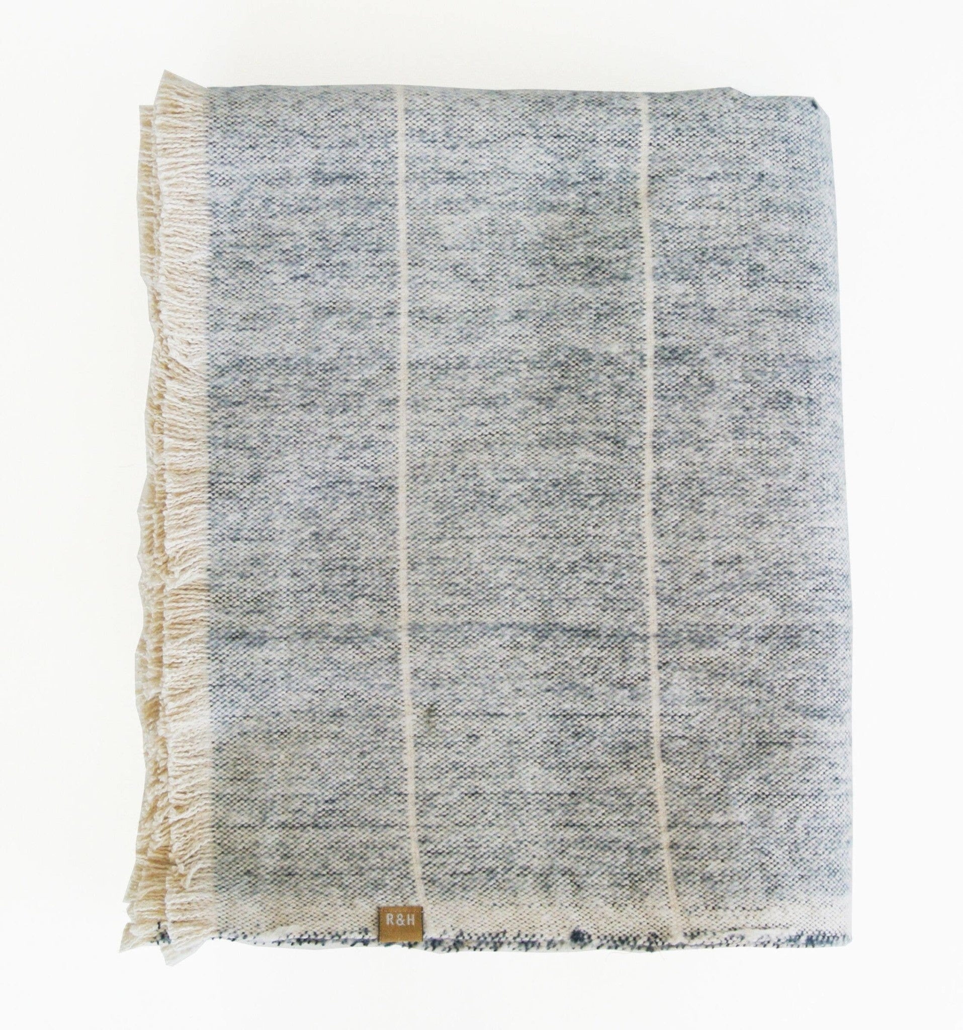 Brushed Green Stripe Throw