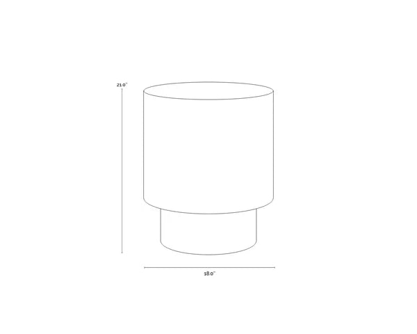 Bernaby End Table - Gunmetal