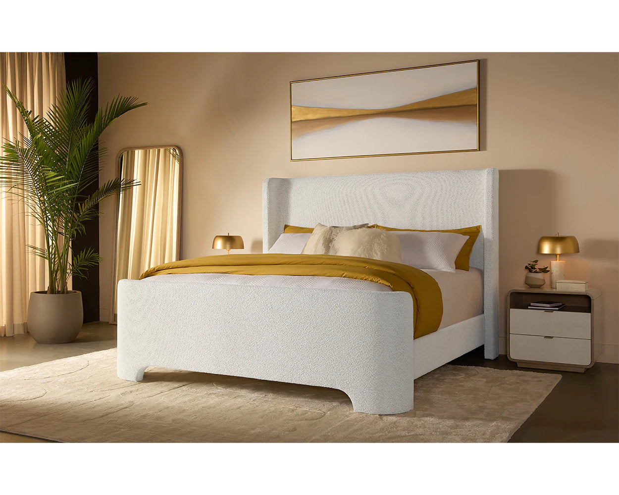 Ives King Bed - Copenhagen White