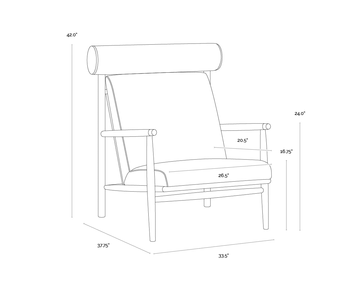 Biko Lounge Chair - Camel