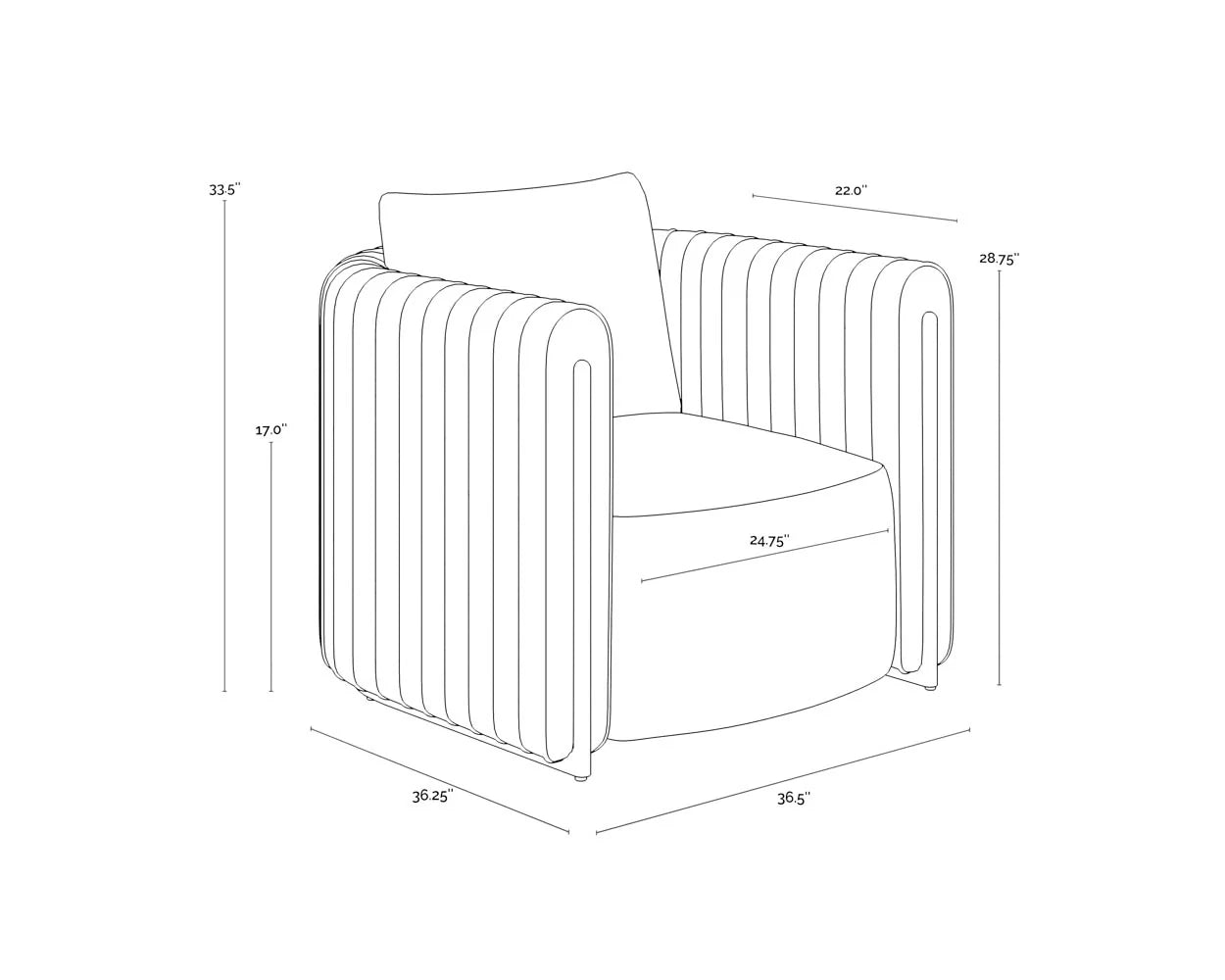 Alix Lounge Chair - Black