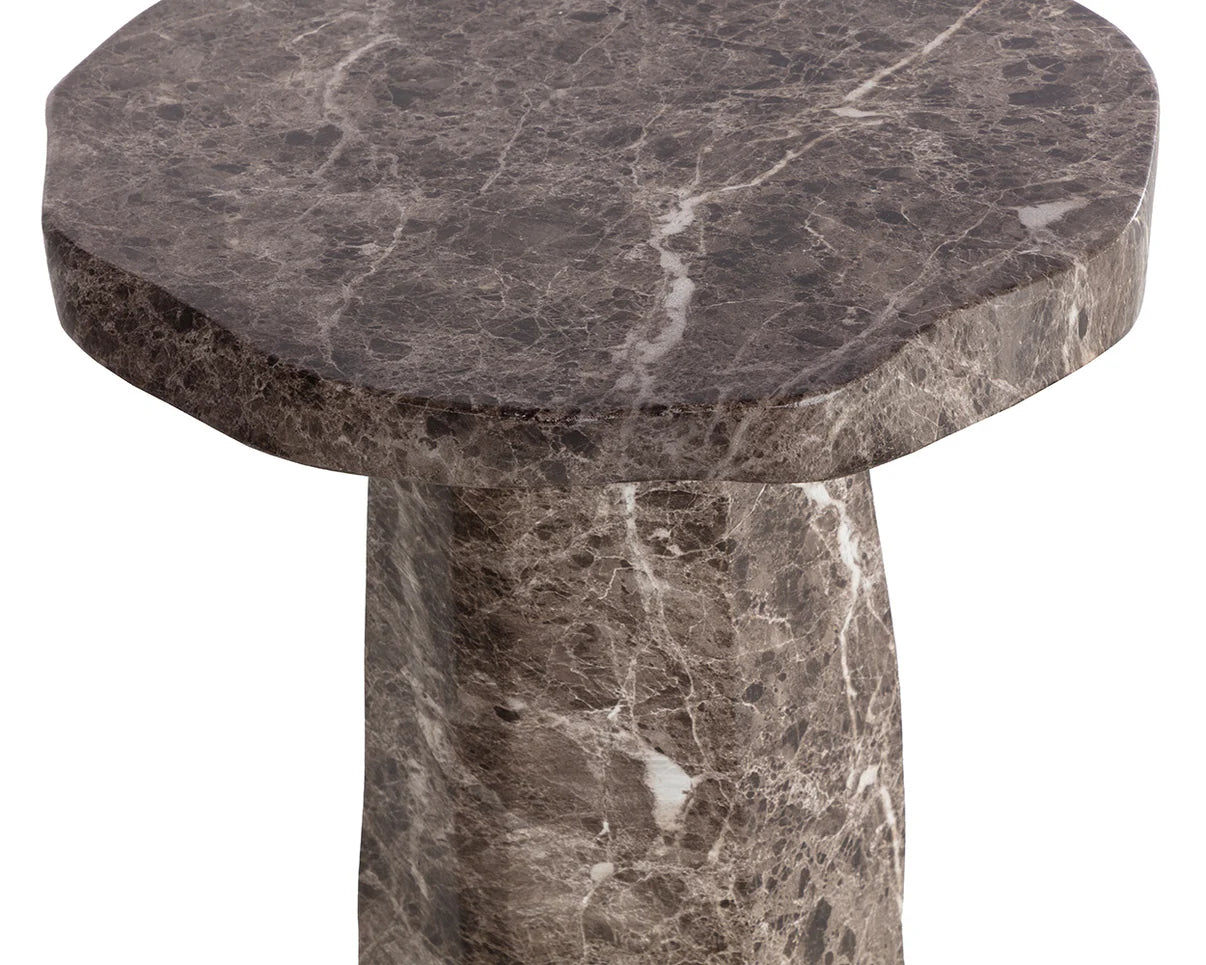 Baldur End Table - Marble Look