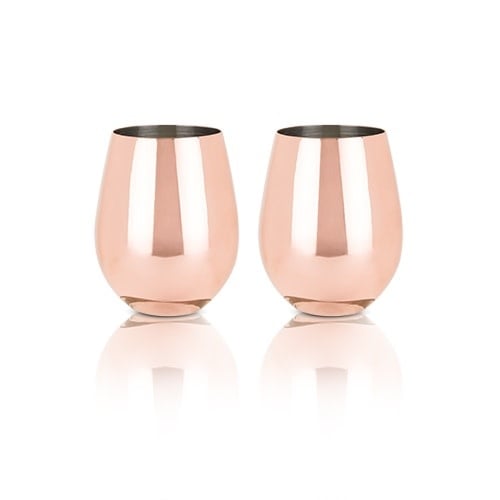 Summit Copper Stemless Wine Glasses (Set of 2)