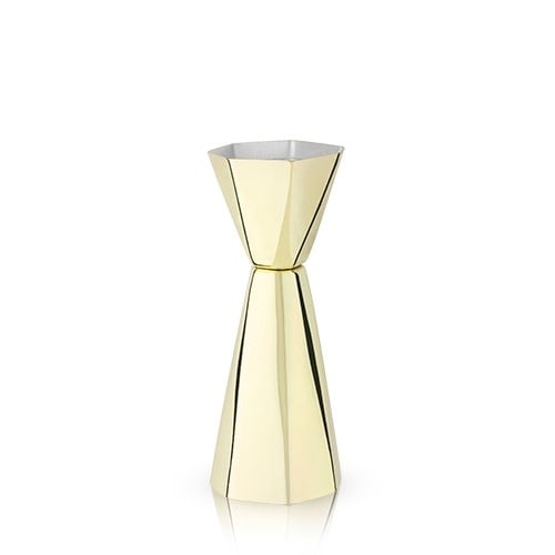 Apex Faceted Gold Double Jigger