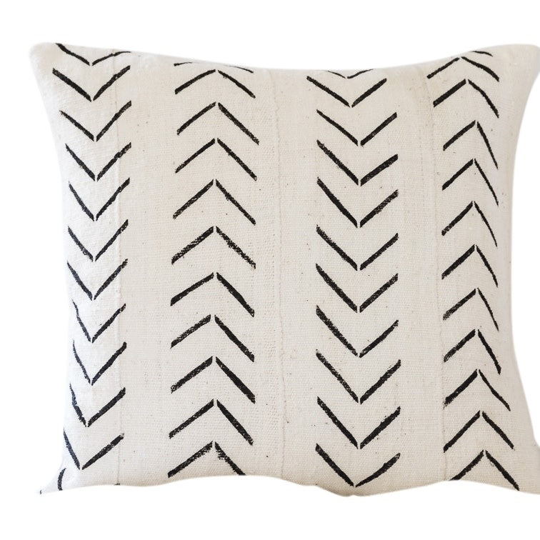 AZIBO Throw Pillows | African Mud Cloth Pillow 22" x 22"