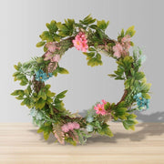 Pastel Artificial Floral Wreath 18.9''