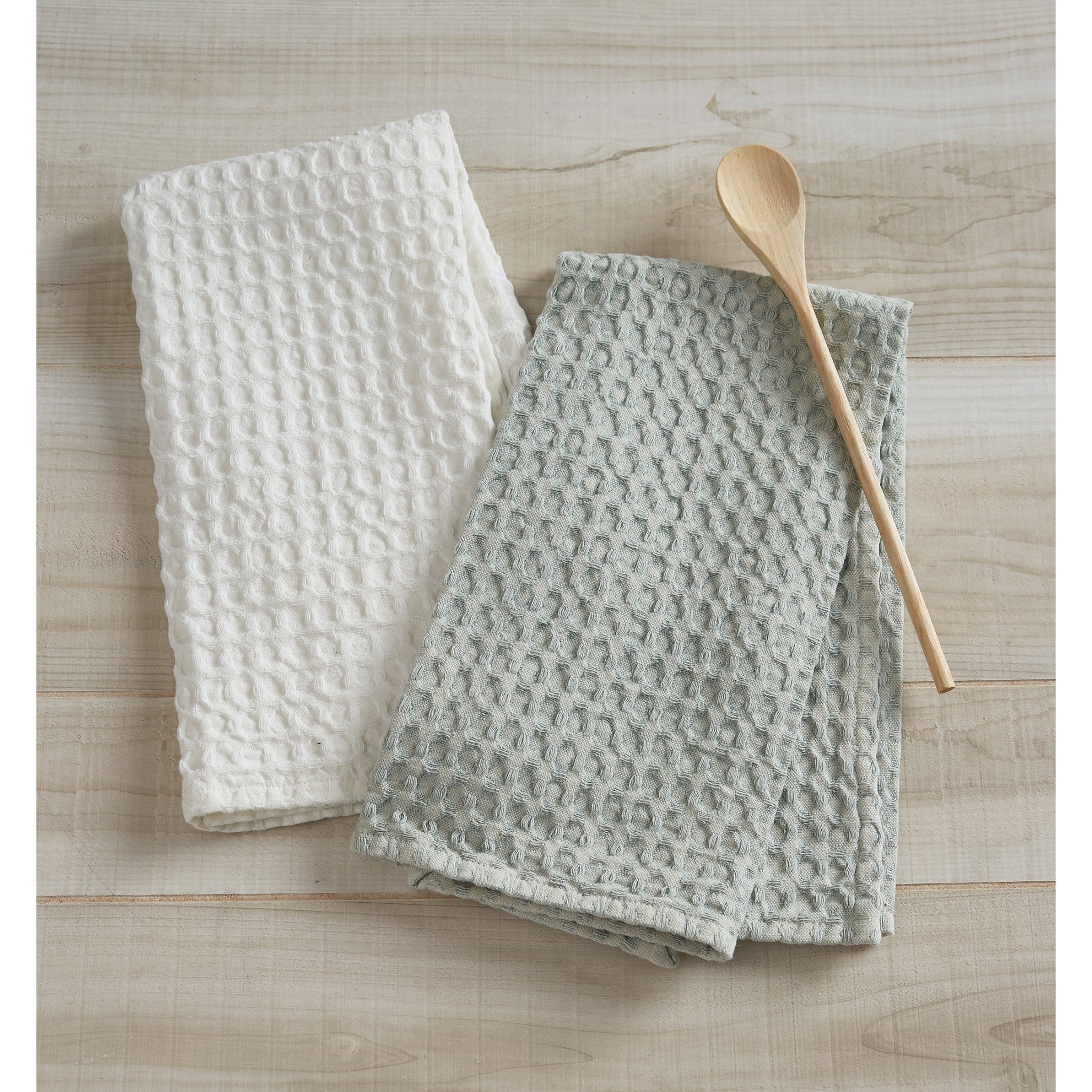 Waffle Weave Towel - Blue Mist