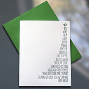 Xmas Tree List Card